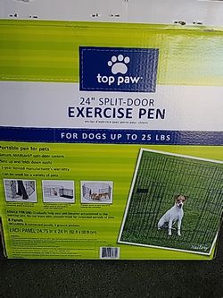 Top paw 24 inch top split door exercise pen