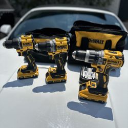 DeWalt 20V MAX XR Cordless Drill & Impact Driver Lot – 5 Tools + Chargers & Bags 🔧