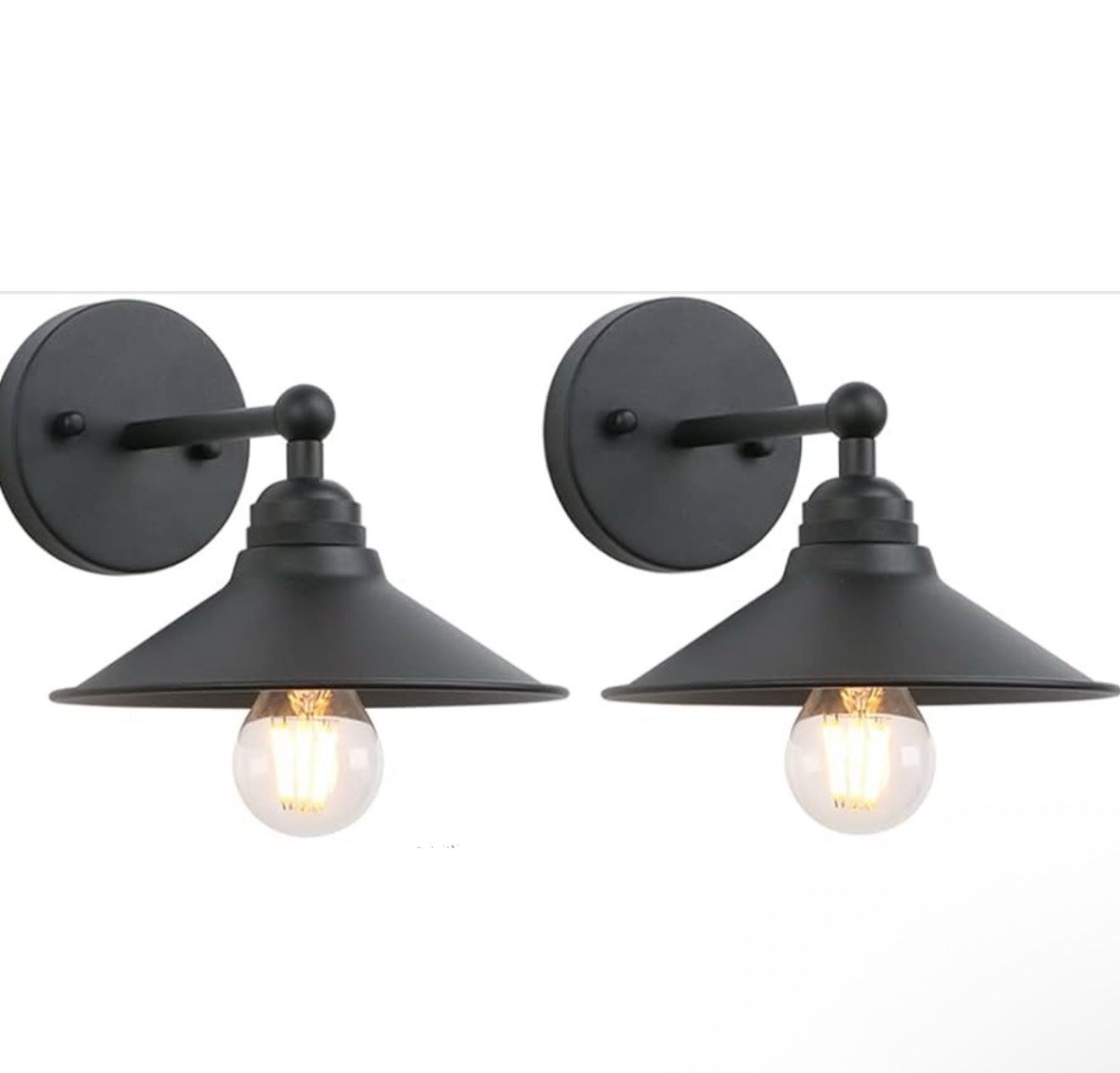 Set of 2 Indoor Reading Wall Sconces, Hardwired