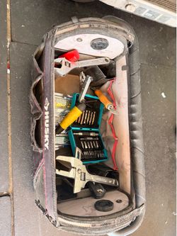 Husky tool bag with some tools