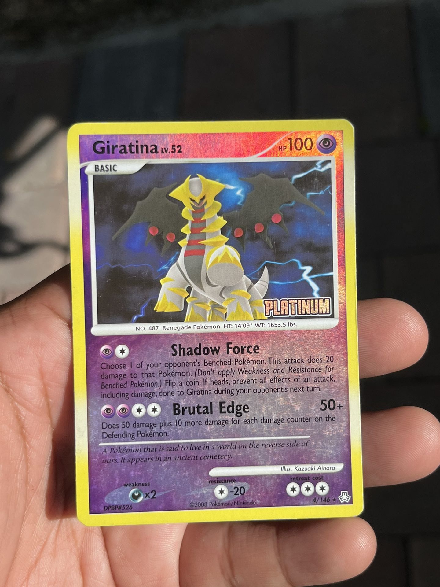 Pokemon GIRATINA 4/146 (Platinum Burger King Promo) LP/Light Play