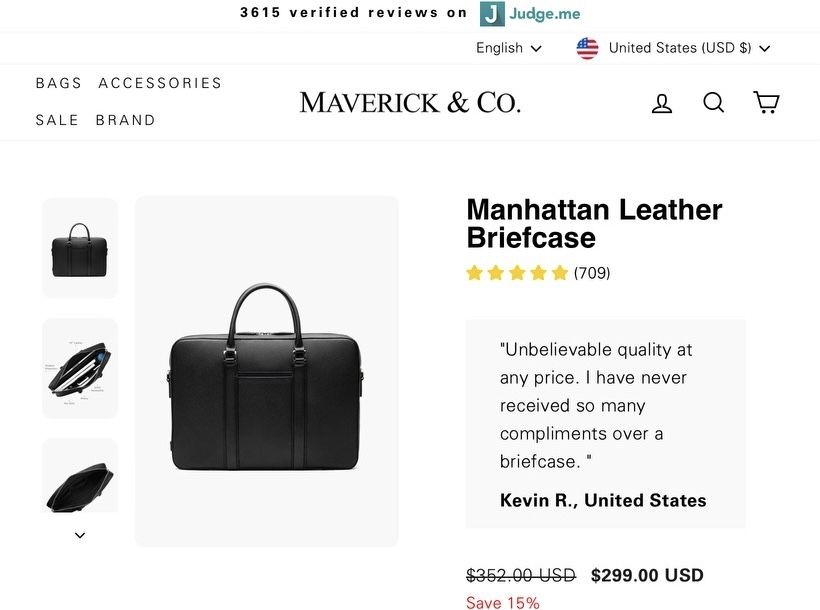 maverick & co manhattan briefcase