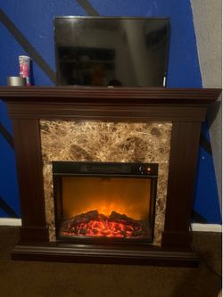 Fireplace with heater