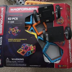Magformers Rainbow 62 Piece Magnetic Tile Set