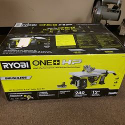 NEW Ryobi 18 Volt Brushless Table Saw Kit PBLTS01K