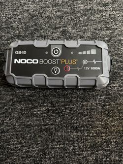 NOCO Boost Plus GB40 1000A Jump Starter – $55 OBO Good condition and works great. Powerful, compact jump starter from NOCO.