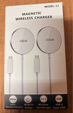 New in box 2 Pack MagSafe Charger, 25W Magnetic Wireless Charger Fast Charging Pad