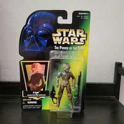 NEW Kenner  Star Wars 1997 POTF 4-LOM Green Card Action Figure C