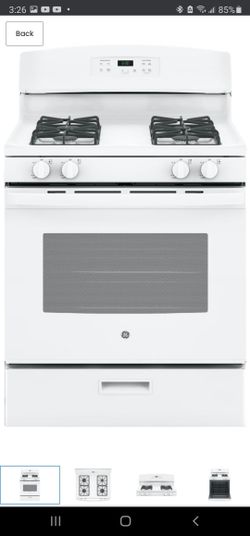 Stove GEÂ 30-in 4 Burners 4.8-cu ft Freestanding Gas Range (White)