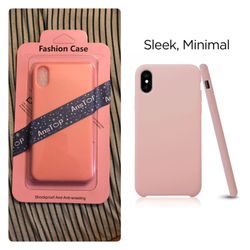 BRAND NEW/SEALED iPhone X case, AnsTOP Soft Matte Silicone Gel Rubber (PINK)