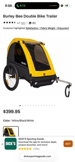 Burley bee double bike trailer