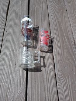 three antique glasses description  below 