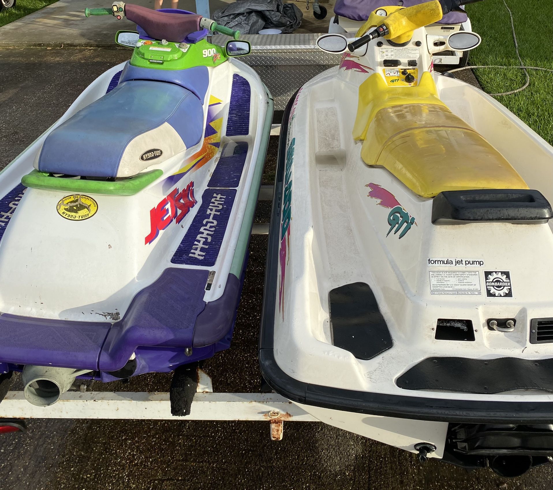 1996 SeaDoo GTI and Kawasaki JetSki 900 ZXI for Sale in Houston, TX