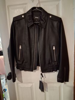 Women's Mackage leather Jolene Biker Jacket size XXS