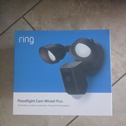 Brand New Ring Floodlight Cam Wired Plus (Black)