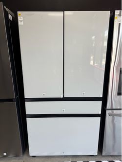 Samsung Bespoke 4 Door Refrigerator - White Glass