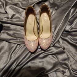 Pink Blue Color Shift Hidden Platform Heels 