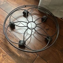Metal Plant Caddy W/ Wheels