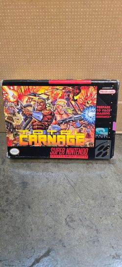 Total Carnage For Super Nintendo Complete In Box