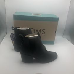 Toms Everly Women’s Oiled Nobuck Black Chelsea Boots 10016837 Size  10