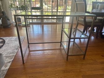 Gold & glass desk