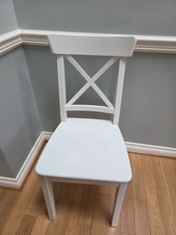 IKEA INGOLF white dining chair - 6 available $30 each
