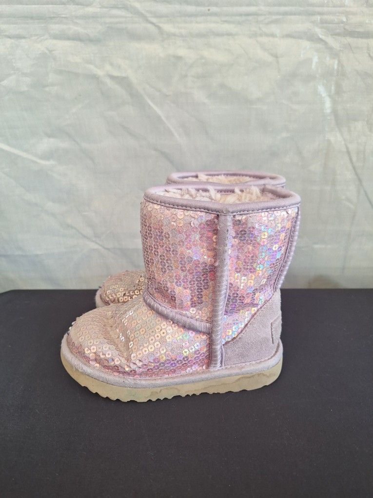 Toddler Girls UGG Classic II Stellar Sequin Boots Size 9