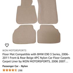 BMW E90 3 Series, Floor mats For 2006-2011