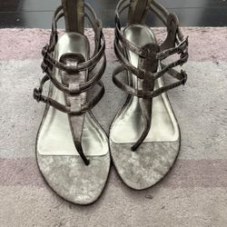 Impo Metallic Wedge Sandals, size 10M
