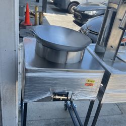 Wok Cart/ Carreta Par Un Wok De Alta Presion/ Nuevo Quemadores Para Cazo/ Forado De Accero Con Paras Desmontables Nuevo Para Freir