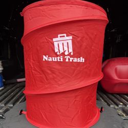 New Nauti Trash Collapsible Floating Trash Can – Red or Blue – $25