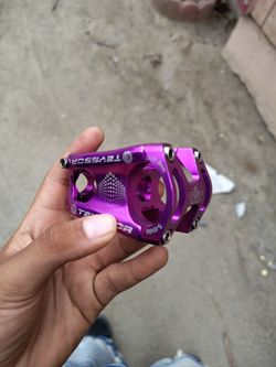 Purple teyssor fixie stem for thicker flat bars