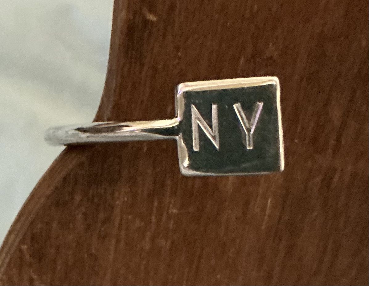 Samantha Faye Silver Albany NY Coordinates - 42.65°N 73.76°W Custom Cuff Bracelet