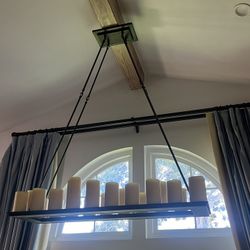Pillar Candle Chandelier 49” Restoration hardware 