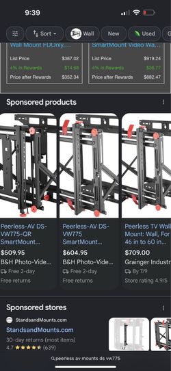 Peerless-AV DS-VE775 wall mount