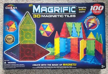 Cra-Z-Art Magrific 3D Magnetic Tiles 100-Piece Set