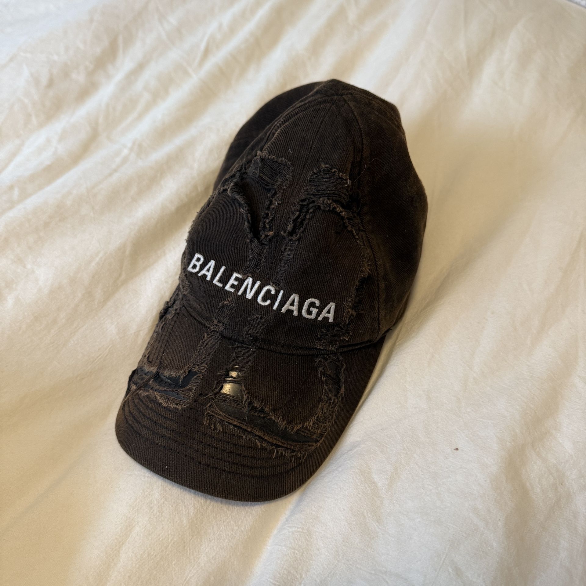 Balenciaga Bb Destroyed Cap Hat