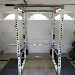 Free Weights, Cable Machine, Bench and Rack