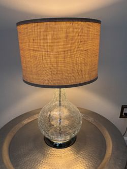 MCM Crackle Glass Lamp