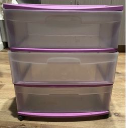 Purple container 3 drawer