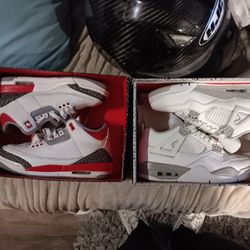 Jordan 3 Fire Red, Jordan 4 Oreos , Jordan 1mids, Jordan 13s.