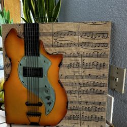 Metal Guitar Canvas $10