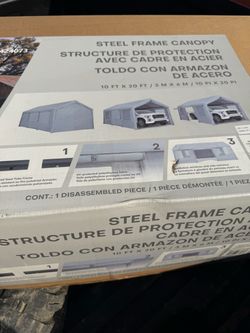 10x20 steel frame canopy / carport