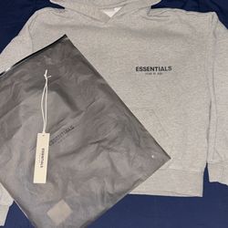 grey essentials hoodie size xxs