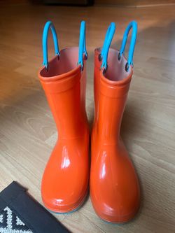 Unisex Toddler, Pull Up Waterproof Rain Boots, Size 8