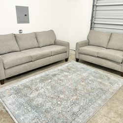 Flexsteel Moxy Fabric Loveseat and Sofa