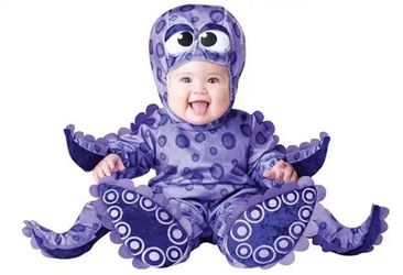 Halloween Costume - Romper - 0-6Months - Octopus