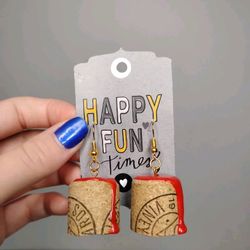 Cork Earrings (Assorted Colors)