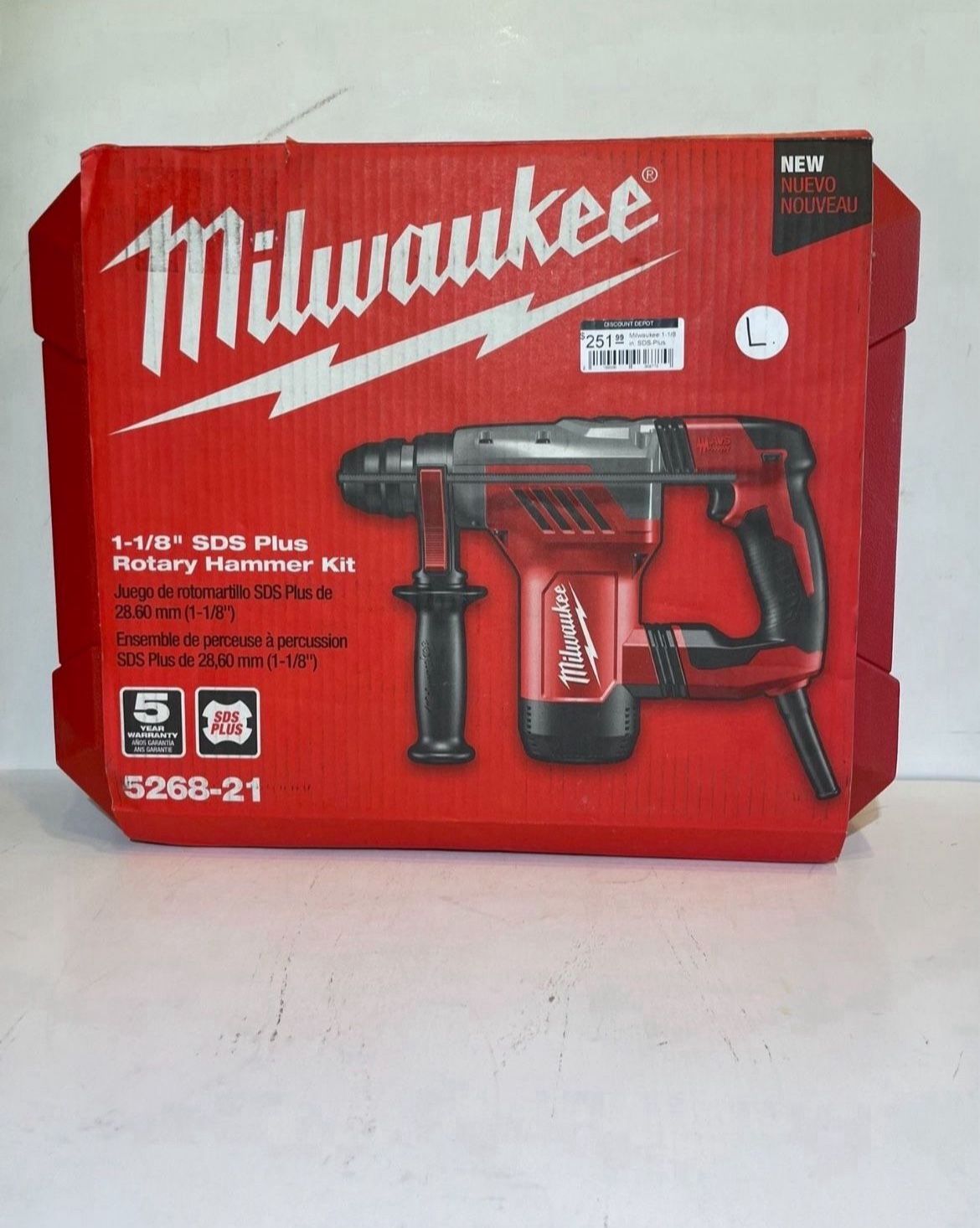 MILWAUKEE 1-1/8” IN. SDS-PLUS ROTARY HAMMER 5268-21