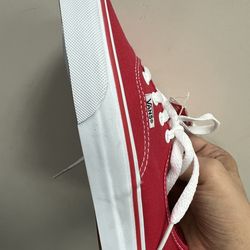 Red Vans Lace-up Size 5.5 Women (4.0 Men)